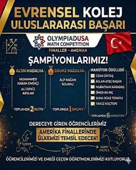 EVRENSEL KOLEJ’DEN ULUSLARARASI BAŞARI – OLYMPIADUSA MATH COMPETITION