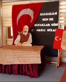 12 Mart İstiklal Marşı'nın Kabulü ve Mehmet Akif Ersoy'u Anma Günü Panosu