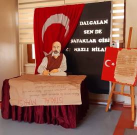 12 Mart İstiklal Marşı'nın Kabulü ve Mehmet Akif Ersoy'u Anma Günü Panosu