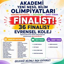 AKADEMİ Yeni Nesil Bilim Olimpiyatları’nda Evrensel Kolej’den 36 Finalist Başarısı