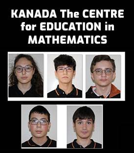 EVRENSEL KOLEJ KANADA The CENTRE for EDUCATION in MATHEMATICS and COMPUTING(CEMC)de DISTINCTION ÖDÜLÜ aldı