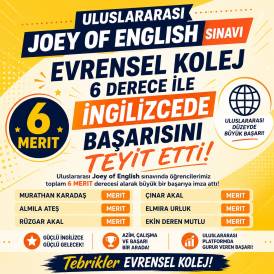 EVRENSEL KOLEJ (JOEY OF ENGLISH) İNGİLİZCE ULUSLARARASI BAŞARI