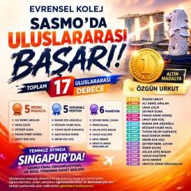 EVRENSEL KOLEJ'DEN SASMO'DA BÜYÜK BAŞARI